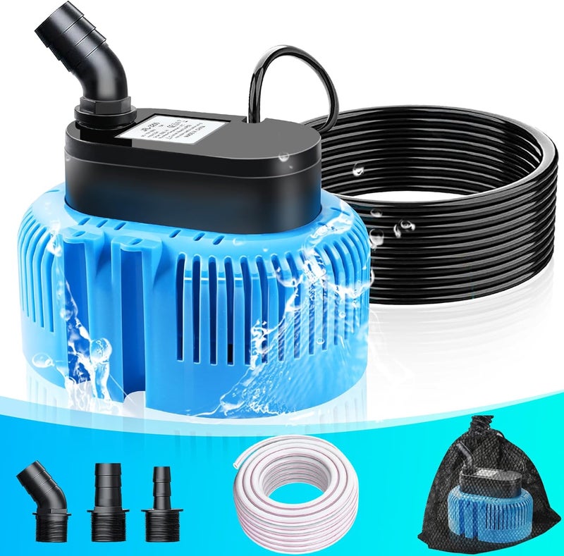 DeeprBetter Above Ground Pool Cover Pump, Submersible Water|Sump Pump for Draining, 850 GPH Blue - Image 1